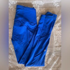 Lululemon fast and free blue leggings